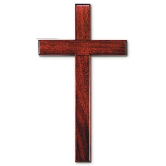 H.J. Sherman 24" Wall Cross - Mahogany | Men's | Women's | 24" Size | Mahogany Color | Hangs or Mounts on Wall | Wall Cross
