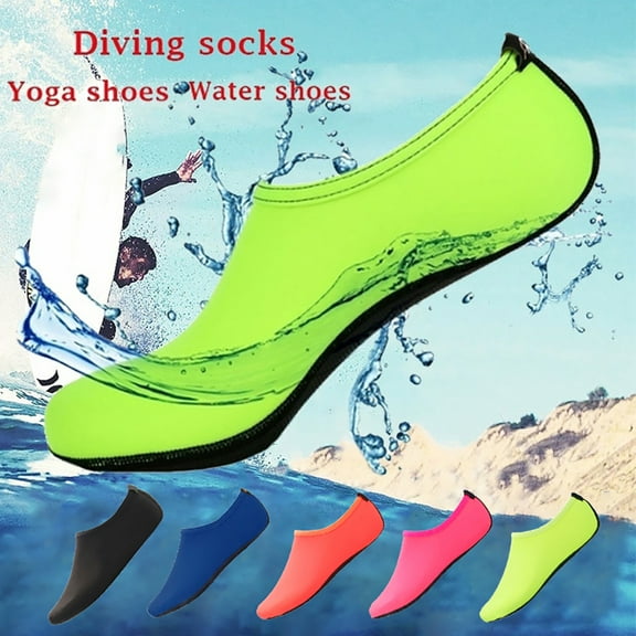 Opolski 1 Pair Waterproof Beach Swimming Diving Snorkeling Socks Non-slip Shoes