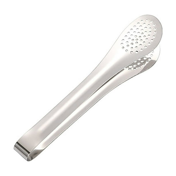 Pinzas de acero inoxidable para alimentos | 304 Clip de barbacoa de bistec de pan resistente a las quemaduras | Pulidor de espejos | Diseño de filtro de tres líneas | Mango ergonómico antideslizante