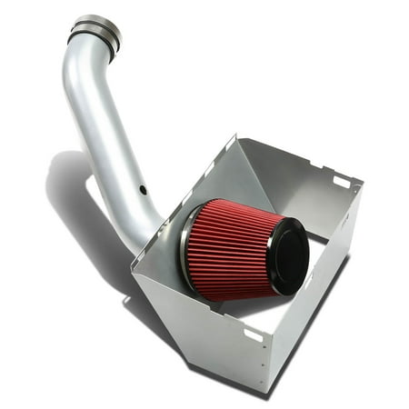Cold Air Intake Dodge Ram For 09-14 Dodge Ram 5.7 HEMI Silver Cold Air Intake Pipe+Heat Shield+Filter System 10 11 12 13 ()