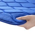 thumbnail image 2 of Oval Shaped Design Embossed Solid Color Memory Foam Soft Bathroom Rug Non-Slip PVC Backing, 2 of 6