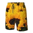 thumbnail image 4 of Fotbe Flower Bush Sunflower Trajes de Baño Estampados para Hombre, Shorts de Verano de Secado Rápido, Ropa de Playa, Bañadores-Large, 4 of 6