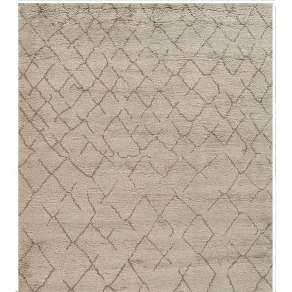 Pasargad Home Moroccan Collection Hand-Knotted Lamb's Wool Area Rug- 8' 9" X 9' 11"