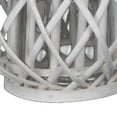 thumbnail image 4 of Bellied Shaped Lattice Design Lantern with Glass Candle Holder,Small,White- Saltoro Sherpi, 4 of 5