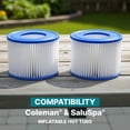 thumbnail image 3 of Bestway Spa Filter Pump Replacement Cartridge Type VI SaluSpa Hot Tub (2 Pack), 3 of 7