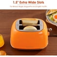 thumbnail image 4 of 2 Slice Toaster Roter Mond Retro Stainless Steel Toaster with Bagel, Cancel, Defrost Function and 6 Bread Shade Settings Bread Toaster, Extra Wide Slot and Removable Crumb Tray, Pink, 4 of 16