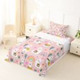 thumbnail image 3 of Manfei Boho Llama Twin Sheets, Western Cactus Floral Bedding, Pink, 3pcs, 1 Flat Sheet, 1 Fitted Sheet and 1 Pillowcase, 3 of 6