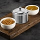 thumbnail image 2 of Tarro de condimentos de acero inoxidable con tapa y cuchara, recipiente hermético para especias para almacenamiento en la cocina, azucarero para café y té, tamaño M, 2 of 5