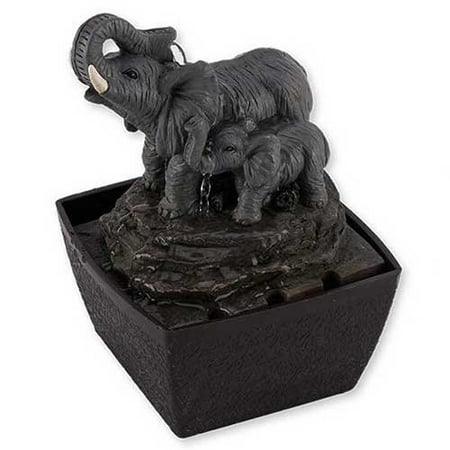 Cross Desk Fountain - Mini Decor Desk Elephant Watering Hole Fountain - Water Fountain