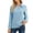 Sky Blue, variant on Vedolay Womens Button Down Shirts Wear with Leggings 3/4 Sleeve Shirts for Women Pink,2XL