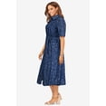 thumbnail image 2 of Jessica London Women's Plus Size Soft Denim Shirtdress, 2 of 2