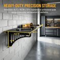 Heavy Duty Garage Hooks – 4-Pack 14" Steel Wall Hooks, 300 Lbs Capacity, Non-Slip Rubber Coated