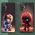 thumbnail image 2 of TPU Soft Cover Phone Case for Redmi Note 10 9 8 7 12 9T 13 Pro 11 Pro 8T 11S 9S 10S 12S 10 Lite 11 Capa Cute Iron Man B06 for RedmiNote11Pro5G, 2 of 6