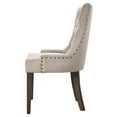 thumbnail image 6 of Set of 2 Upholstered Mid Century Dining Chair, Luxurious Single Dining Chair with Solid Wood Legs (Beige), 6 of 9