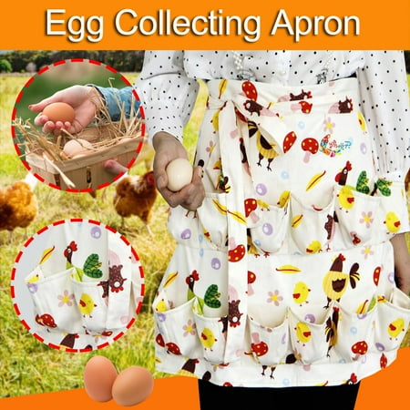 

loopsun Farm-house Farm Kitchen Home Collecting Apron Antifouling 12 Pockets