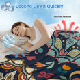 thumbnail image 3 of Vintage Flower Cooling Blanket,Lightweight Breathable Summer Throw Blanket with Double Sided Cold Effect,Boho Abstract Colorful Ethnic Floral Picnic Blankets Bed Sheet for Hot Sleepers 40"x60", 3 of 8