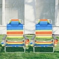 thumbnail image 4 of Gymax Lot de 2 Chaises de Plage Pliantes Type Sac à Dos, Chaise de Camping Inclinable avec Sac de Rangement, 4 of 10