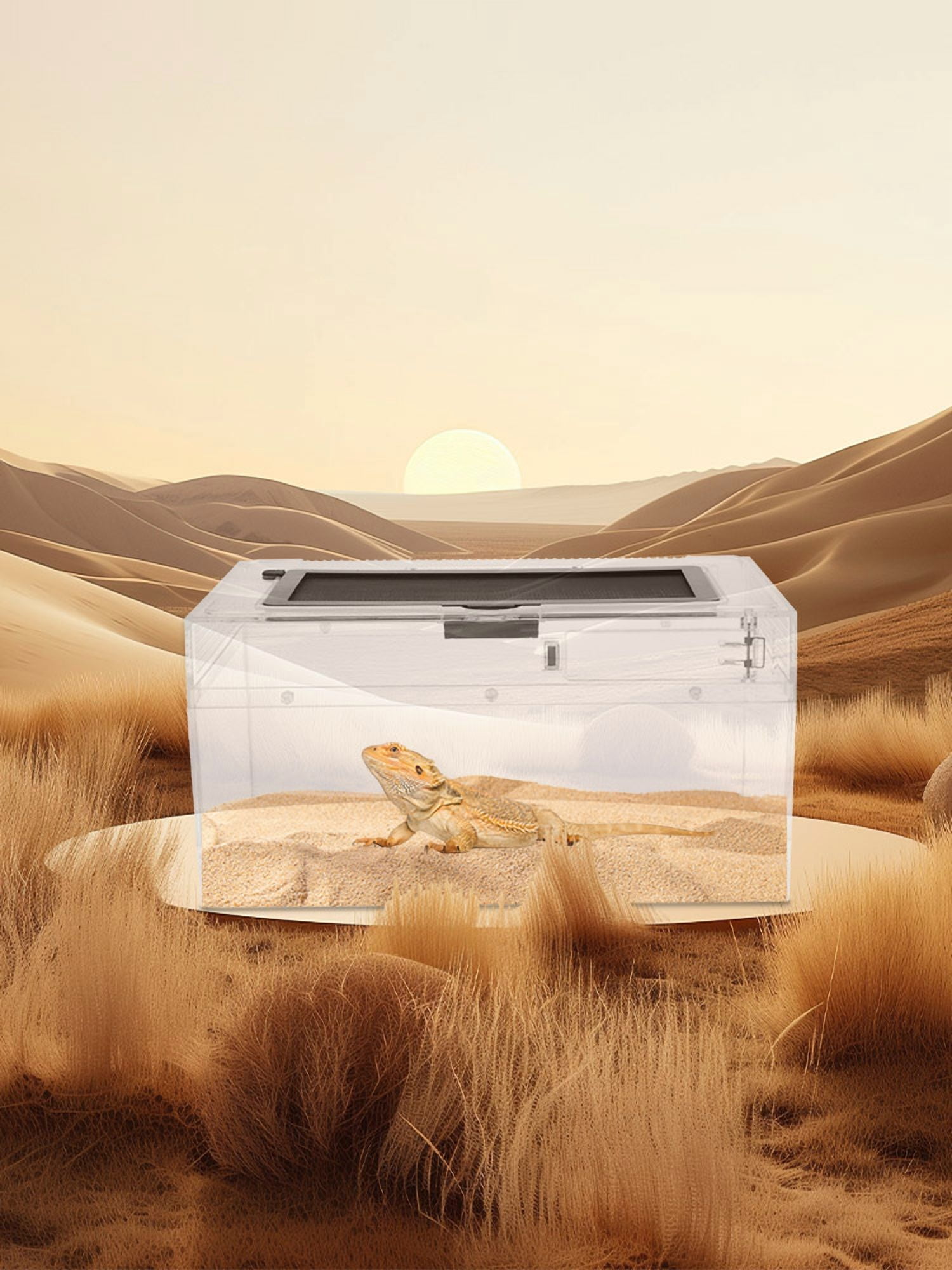 Wekvgz Reptile Terrarium Clear Breathable Reptile Breeding Box Multipurpose Gecko Container for Snake Tarantula Hermit Crab Jumping Spider
