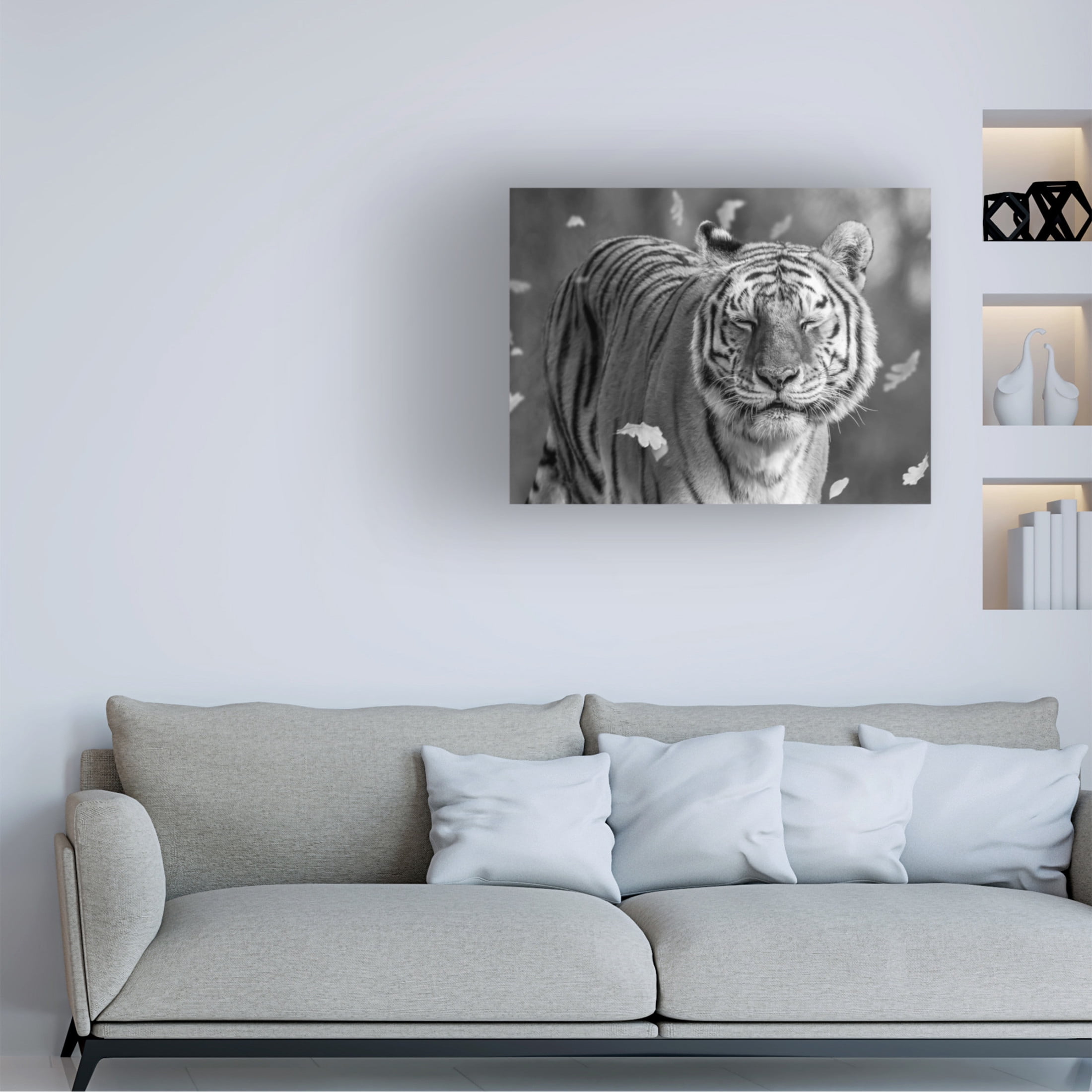 Trademark Fine Art Ozan AKTAS  Tiger in The Motion Canvas Wall Art