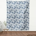 thumbnail image 4 of Ambesonne Floral Fabric by the Yard Upholstery, Pastel Colors with Leaves, 1 Yard, Pale Grey Slate Blue, 4 of 5