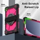 thumbnail image 4 of Funda Resistente a Golpes para Samsung Galaxy Tab A9+, Silicona Anti-caída + Funda Protectora de Capa de PC con Asa Giratoria de 360°, Soporte, Correa para el Hombro, Rosa Rosado, para Galaxy Tab A9+, 4 of 8