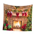 thumbnail image 3 of Fondo de chimenea de Navidad, tela de fondo de Navidad, accesorios de estudio fotográfico, tapiz de Navidad portátil para decoración del hogar y , 200cmx150cm CUTICAT Tapiz colgante, 3 of 8