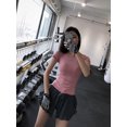 thumbnail image 4 of Blusas De Yoga , Mangas Cortas , Tops De Gimnasio , Chamarra Deportiva Alta Suelta Spandex Mujer Manga Corta Delgada Runningpangjing, 4 of 4