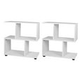 thumbnail image 1 of Costway 2 PCS 2-Tier Bookshelf S Shaped Bookcase Storage Rack Display Shelf w/ Foot Mats, 1 of 10
