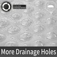thumbnail image 4 of Odies Square Bath Shower Tub Mat for Bathroom, Non Slip Bathtub Mats with Suction Cups, Drain Holes, Machine Washable, 21 x 21 Inches, Clear, 4 of 5