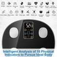 thumbnail image 2 of Báscula inteligente INSMART para peso corporal, báscula de baño con pantalla LCD todo en uno, báscula de grasa corporal, báscula digital inteligente con Bluetooth, frecuencia cardíaca, índice cardíaco, 2 of 5