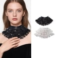 thumbnail image 2 of Ywmsfl Layered Lace Faux Necklace With Rhinestones Pearls Closure Women Fashion Accessory For Outfits, 2 of 8