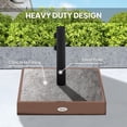 thumbnail image 4 of Base Outsunny para sombrilla de patio, 42 libras, grano de madera de hormigón, 4 of 9