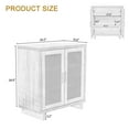 thumbnail image 7 of DREAMSIDEA Wood Sideboard Buffet Cabinet with Storage, Walnut Boho-Style Rattan Accent Cabinet Console Table Storage Cabinet for Dining Room, Living Room, Kitchen, Hallway, Entryway, 7 of 7