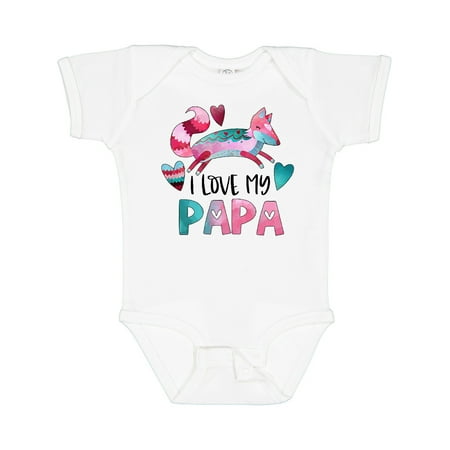 

Inktastic I Love My Papa Pink and Blue Fox with Hearts Gift Baby Boy or Baby Girl Bodysuit