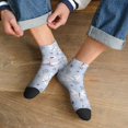 thumbnail image 3 of Pofeuu Blue Butterfly Print 30cm Socks, Adult Running Hiking Socks for Youth and Adult, 3 of 7