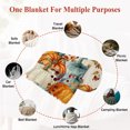 thumbnail image 6 of Teal Orange Pumpkins Fall Throw Blanket, Flannel Fleece Blanket with Striped Design for Couch, Thanksgiving Botanical Vintage Soft Breathable All Season Plush Blankets for Loveseat Sofa Bed 60"x80", 6 of 9