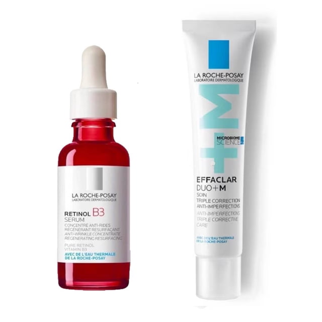 Kit La Roche-Posay Retinol B3 Serum + Effaclar Duo+M - Anti-Arrugas y Tratamiento Triple Anti-Imperfecciones