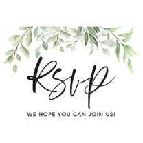 Koyal Wholesale 56-Pk RSVP Postcards for Wedding Greenery Leaves Cardstock Response Reply Cards, "4 x 6"
