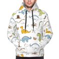thumbnail image 2 of Bingfone Dinosaur Men's Drawstring Hoodie Long Sleeve Pocket Sweatshirts-Large, 2 of 6