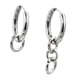 thumbnail image 1 of 1 par de bucles irregulares de plata Fernando Los anillos cuelgan los pendientes, 1 of 8