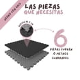thumbnail image 2 of Piso Tatami 6m² 6pz Artes Marciales Gym Foamy 100x100x2cm Gris/Negro, 2 of 5