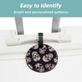 thumbnail image 2 of 2Pcs Leather Round Skull Cruise Luggage Tag with Privacy Cover and Name ID Tag - Suitable for Travel Handbags Backpacks School Bags Luggage Tags, 2 of 7