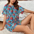 thumbnail image 4 of Sikiie Cute Strawberry Flower Pot Womens Pajama Sets Short Sleeve Top With Pants Sleepwear 2 Piece Lounge Set-, 4 of 6