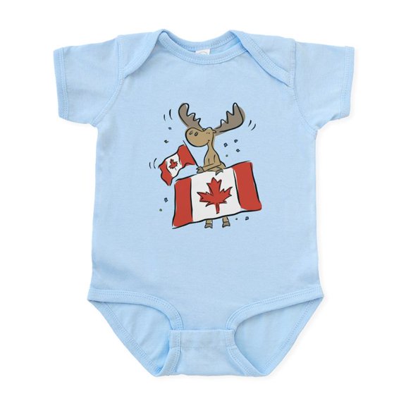CafePress - Canada Day Moose Infant Bodysuit - Baby Light Bodysuit, Size Newborn - 24 Months