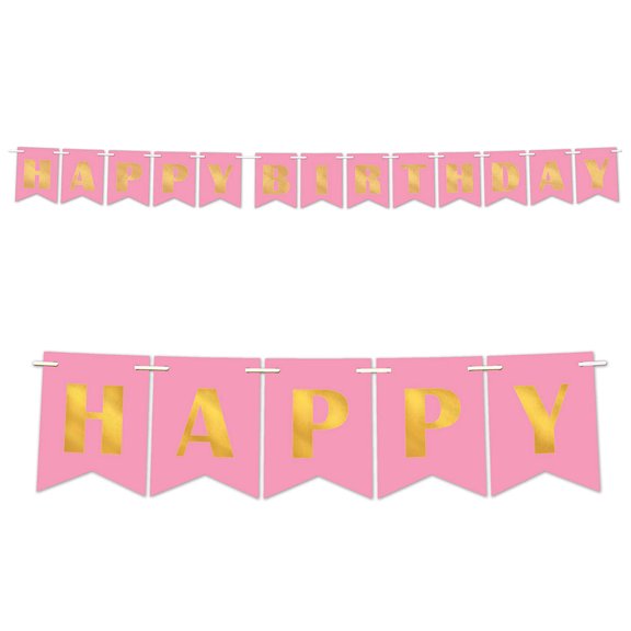 Beistle 59992 Foil Happy Birthday Streamer Party Supplies, Multicolor