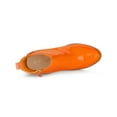thumbnail image 4 of Unique Bargains Women's Round Toe Zipper Chunky Heels Ankle Boots Orange (Size 9.5), 4 of 7