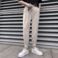 thumbnail image 2 of Pantalones elásticos de trabajo para hombre, pantalones elásticos de oficina de color caqui para hombre, ropa de lujo de alta calidad, oferta de ropa formal barata para primavera, 2 of 5