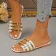 thumbnail image 6 of Willtoo Women's Wide Width Flat Slides Sandals Cut Out Dressy PU Leather Slip on Flats Trendy Summer Casual Shoes, 6 of 6