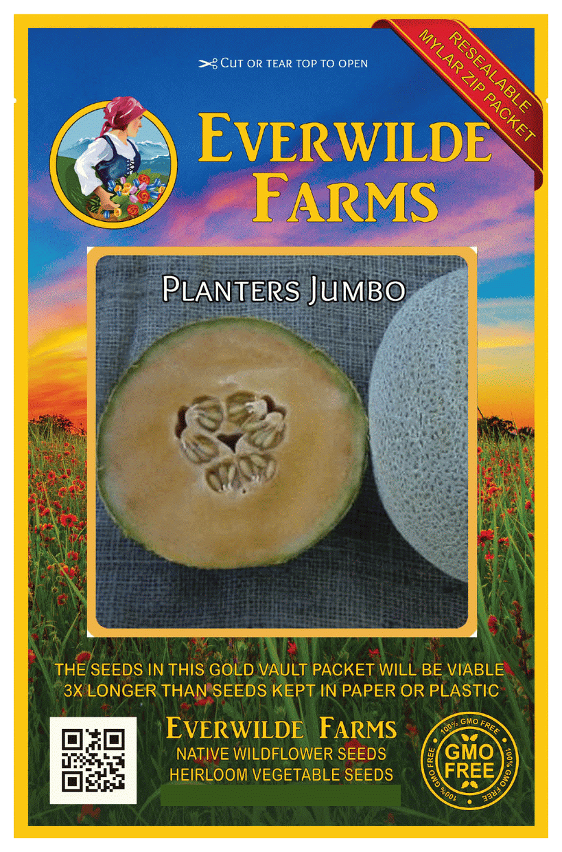 Everwilde Farms 1 Oz Planters Jumbo Melon Seeds Gold Vault Bulk