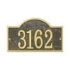 Personalized Whitehall Products Fast & Easy Arch House Numbers Plaque in Bronze/Gold